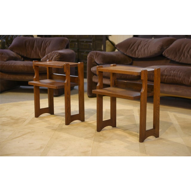 Bedside Tables by Guillerme and Chambron for Votre Maison, 1960s, Set of 2 For Sale - Image 3 of 13