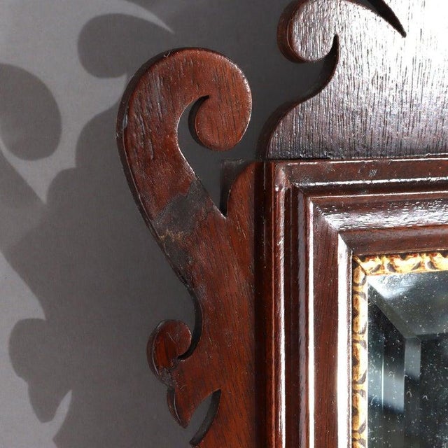 Wood Kittinger School Federal Style Parcel Gilt Mahogany Wall Mirror 20thC For Sale - Image 7 of 10