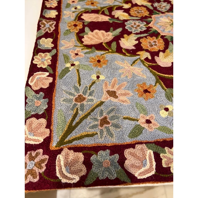 Pair of beautiful embroidered pillow covers handmade in Egypt. Backing in cotton and what I believe is wool embroidery.