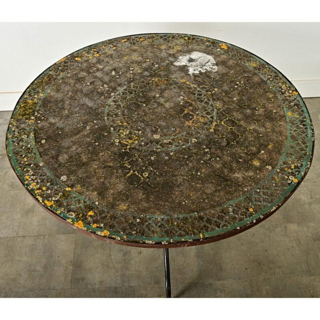 Early 20th Century French 19th Century Iron & Mosaic Tile Garden Table For Sale - Image 5 of 12