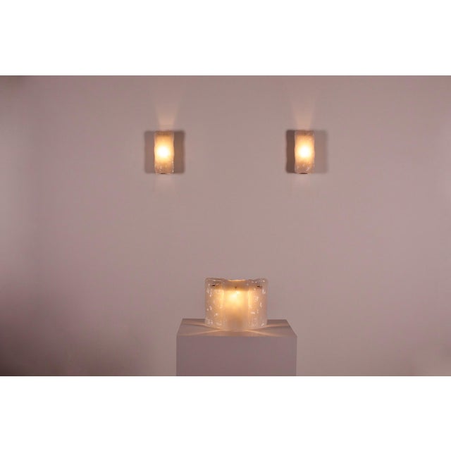 Mid-Century Modern Murano Glass Wall Lights, 1970s, Set of 2 For Sale - Image 3 of 12