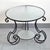 Vintage Side Table in Black Metal and Frosted Glass, 1950s For Sale - Image 11 of 11