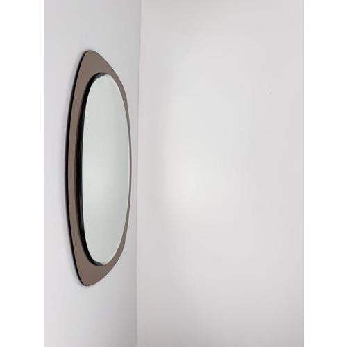 Vintage Italian Mirror with Bronzed Glass Frame, 1970s For Sale - Image 4 of 14