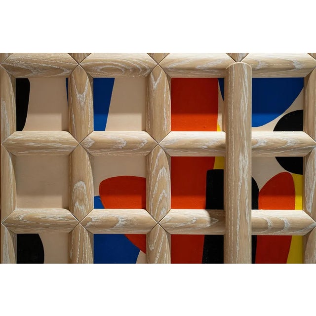 Not Yet Made - Made To Order Ribera /B Cabinet in Pickled Oak with Internal LED Lighting & Pictorial Work by Ferruccio Laviani for NOT.Ordinary For Sale - Image 5 of 9