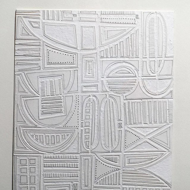 Original artwork by Moya Aiken. Size: 12¾×10 inches. Float framed in matte black aluminum size 16×20 in. Medium: cut board...