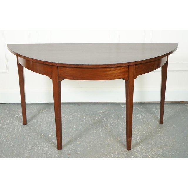 George III Demi Lune Hall Side End Table, 1800s For Sale - Image 3 of 15