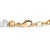 Contemporary 18K Yellow Gold Vermeil Cultured Pearl Station Link Bracelet For Sale - Image 3 of 4