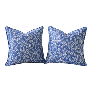 Cotton Chintz Down and Feather Pillows Newly Made With Vintage Fabric