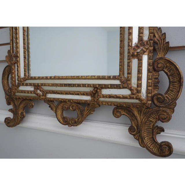 Wood Vintage Venetian Giltwood Frame Mirror For Sale - Image 7 of 12