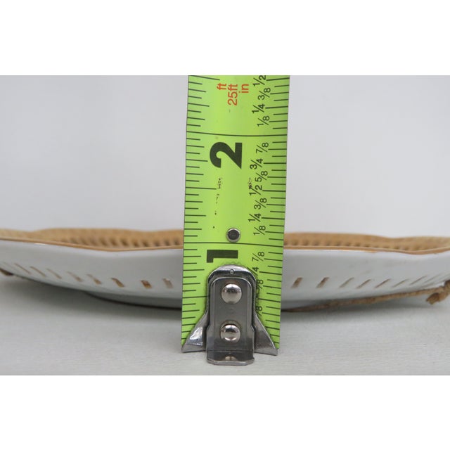 Gold Edge Hand Painted Flowers Decorative Plate 4595b For Sale - Image 10 of 14