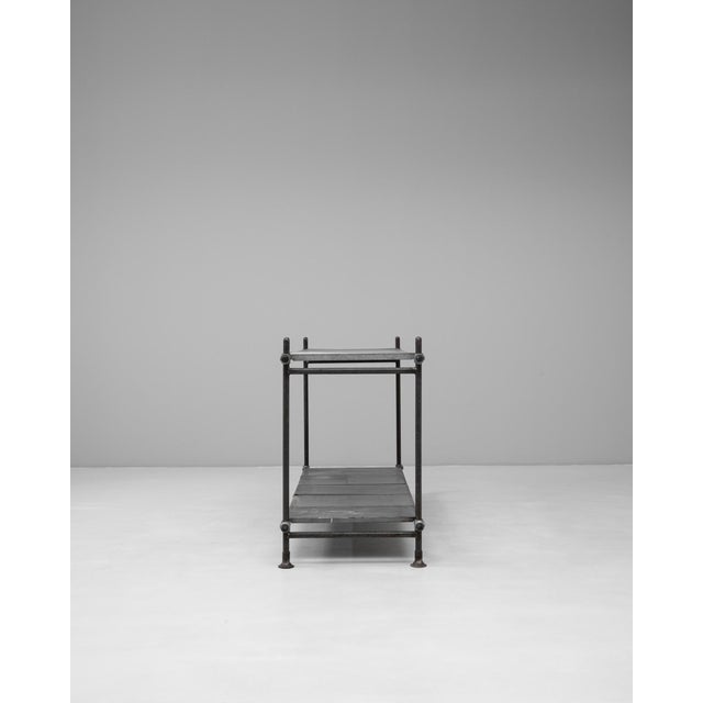 20th Century French Metal Console Table With Zinc Top For Sale - Image 18 of 18