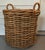 English Large English Woven Wicker Log or Kindling Basket for the Fireplace Hearth For Sale - Image 3 of 11