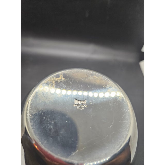 Contemporary Vintage Mepra Due Plain Silver Ice Container/Vase For Sale - Image 3 of 3