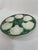 Longchamp Vintage 1950s French Longchamp Green and White Oyster Plate For Sale - Image 4 of 16