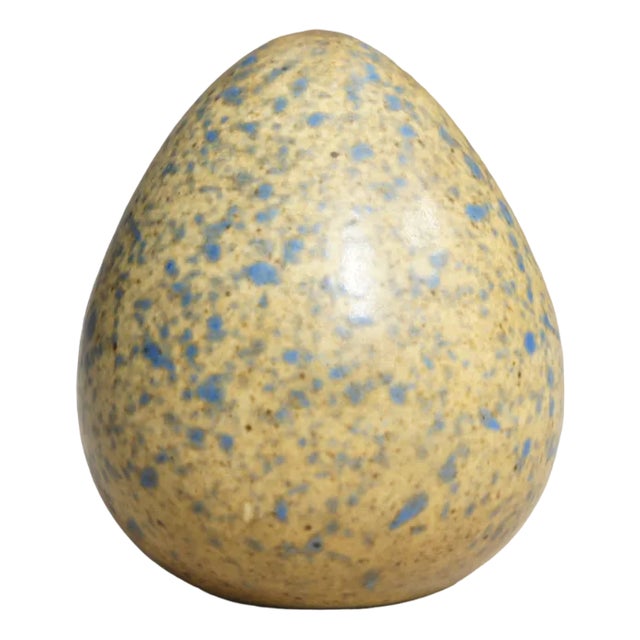 Egg Shaped Ceramic Sculpture by Jørgen Bækmark, 1950s For Sale