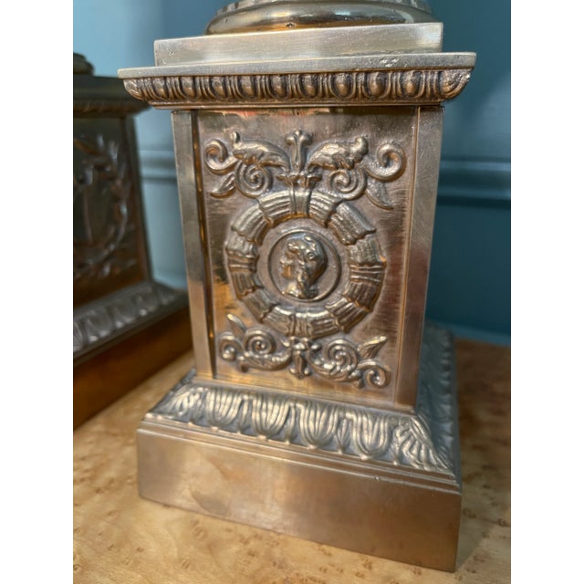 1800s Gilt Bronze Medici Urns - a Pair For Sale - Image 10 of 11