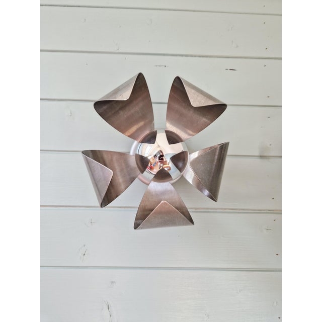 Space Age Chrome Metal Wall Sconces, 1970s, Set of 2 For Sale - Image 4 of 13