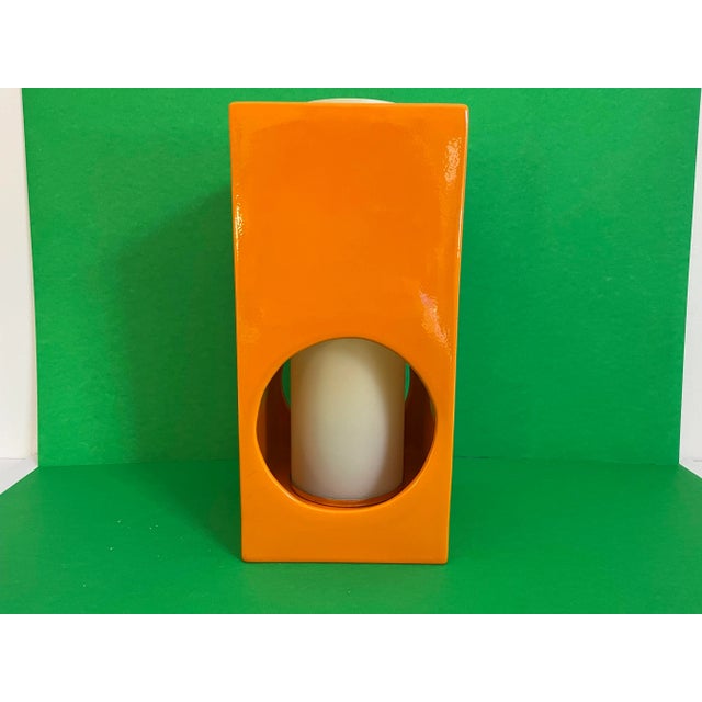 Mid-Century Modern Midcentury Ceramic Cutouts Accent Lamp For Sale - Image 3 of 18