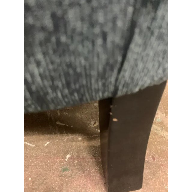 Teal Caracole Modern Double Edge Accent Chair in Rich Teal Velvet For Sale - Image 8 of 10