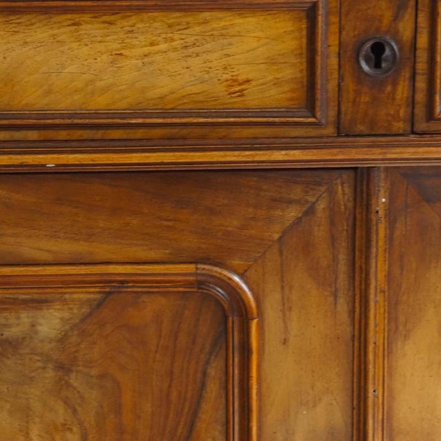 Wood Louis-Philippe Walnut Sideboard with Hutch, 1870 For Sale - Image 7 of 16