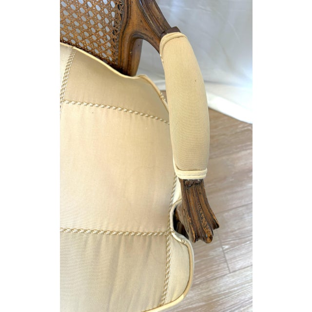 Mid 20th Century Classic French Bergère Chairs With Cane Backs - A Pair For Sale - Image 15 of 18