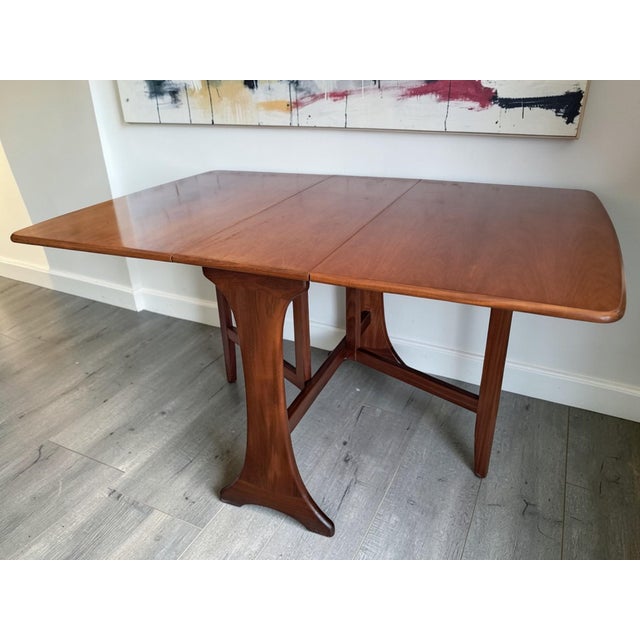 Vintage Dining Table in Teak with Drop Leaf, 1970 For Sale - Image 13 of 18