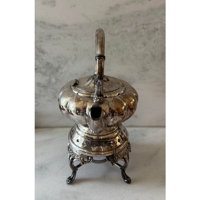 Sheffield Vintage Sheffield Tilting Coffee or Tea Pot With Stand For Sale - Image 4 of 11
