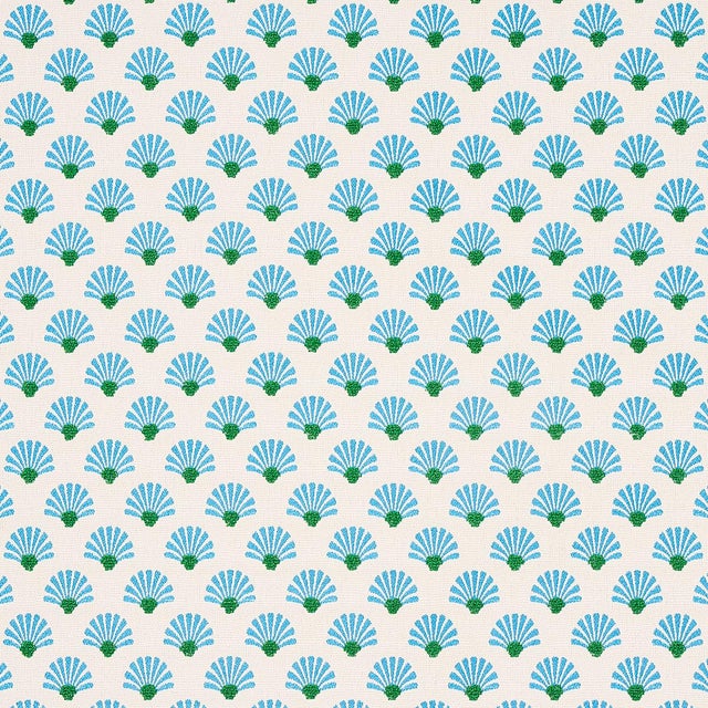 Sample - Schumacher Bellini Indoor/Outdoor Fabric in Lagoon For Sale In Charlotte - Image 6 of 6