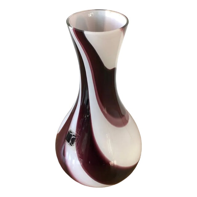 Murano Glass Vase in Opal White Glass and Seed Colored Spots by Carlo Moretti, 1970s For Sale