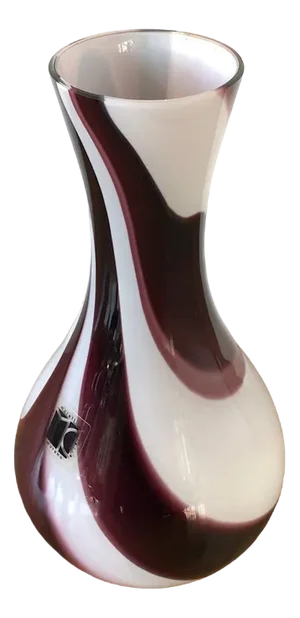 Murano Glass Vase in Opal White Glass and Seed Colored Spots by Carlo Moretti, 1970s