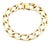 Mid 20th Century Heavy 14k Yellow Gold Chunky Curb Link Chain Bracelet For Sale