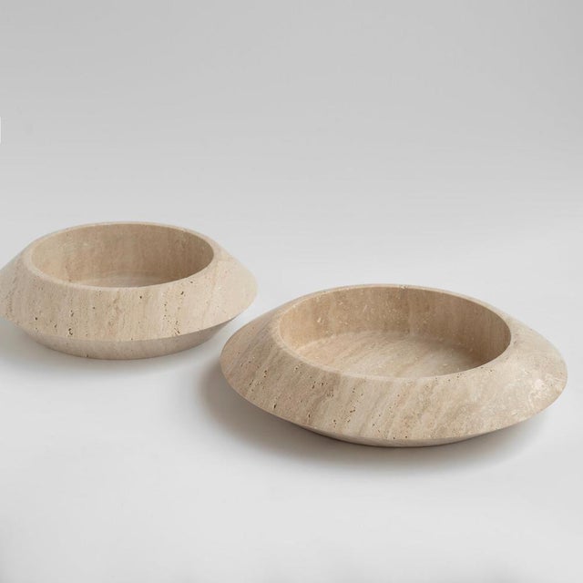 Stone Travertine Eclipse Bowl from Kiwano Concept For Sale - Image 7 of 10