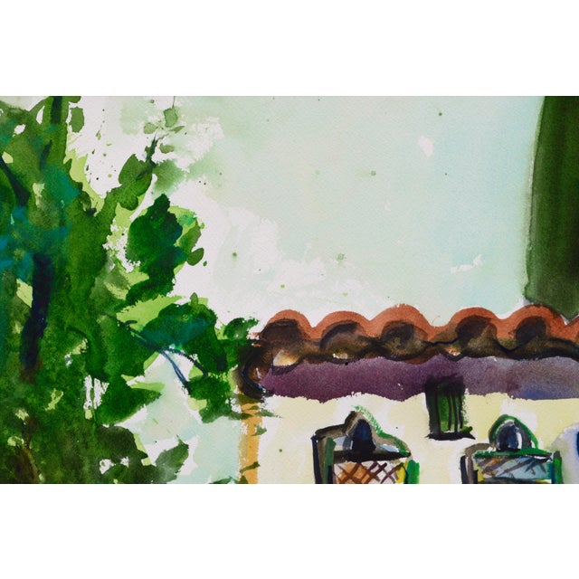 Contemporary "Fete #2", Archway Decorated With Flags for the Festival Landscape by Karen Druker For Sale - Image 3 of 9