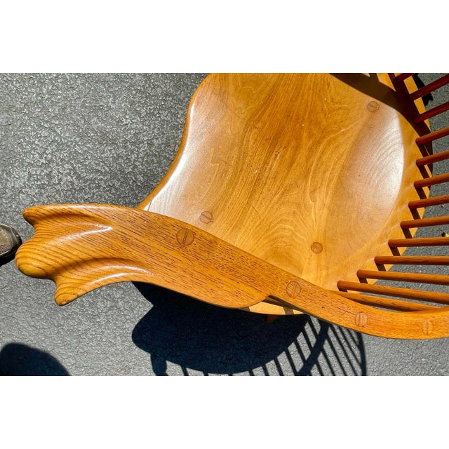 Tan Fredrick Duckloe and Brothers Fan Back Windsor Chairs- a Pair For Sale - Image 8 of 12