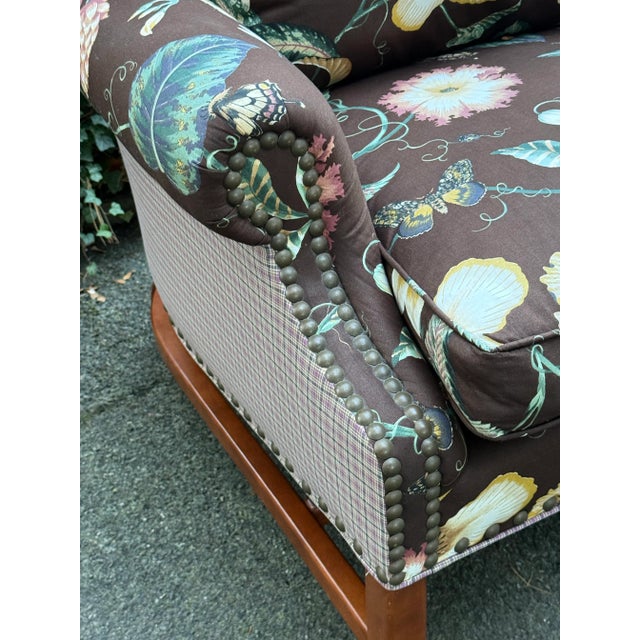 Chocolate McKinley Furniture Oversized Upholstered Wingback Chair For Sale - Image 8 of 12