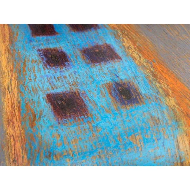 Wood Mid 20th Century Spencer Collins Hand-Painted Molded Plywood Chair With Abstract Portrait For Sale - Image 7 of 12