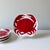 Modern Coastal Red Crab Appetizer Plates - Set of Four For Sale - Image 3 of 7