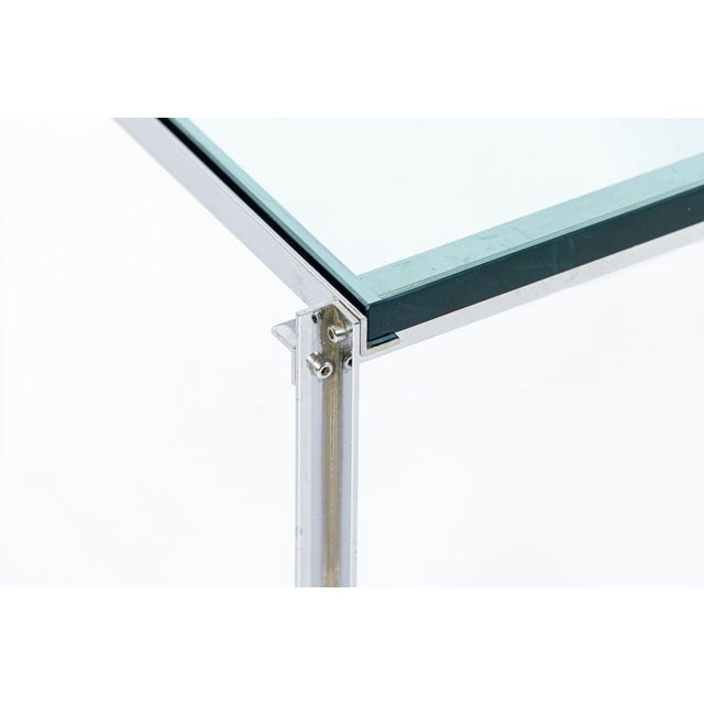 Mid Century Glass & Chrome Coffee Table by Katavalos for Laverne Originals For Sale - Image 10 of 10