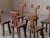 Vintage Brutalist Handcrafted Chestnut Chairs, France, 1970, Set of 6 For Sale - Image 17 of 18