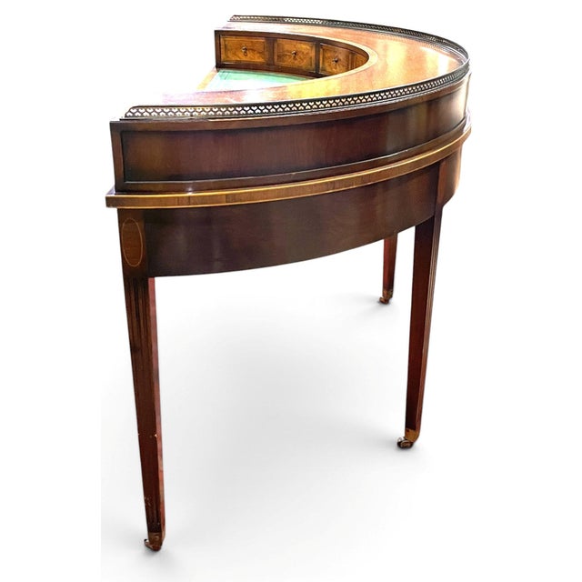 Vintage Regency Carlton House Writing Desk by J. Zonon For Sale In West Palm - Image 6 of 16