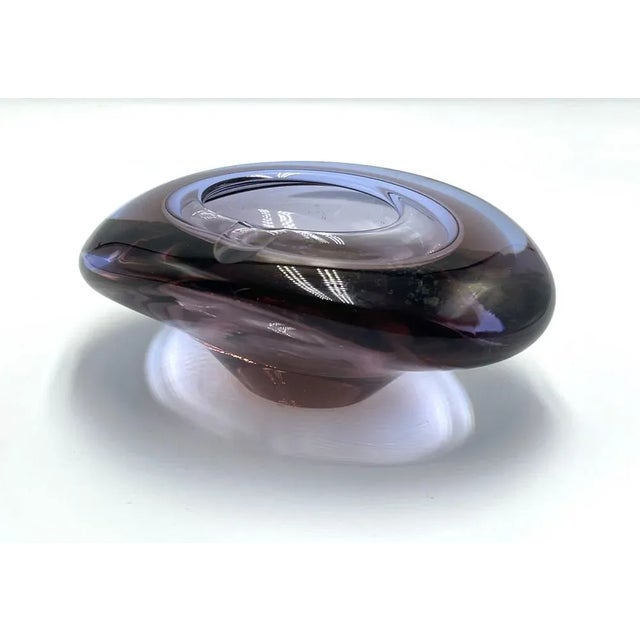 Art Glass Ashtray attributed to Miloslav Klinger for Železný Brod, 1960s For Sale - Image 6 of 7