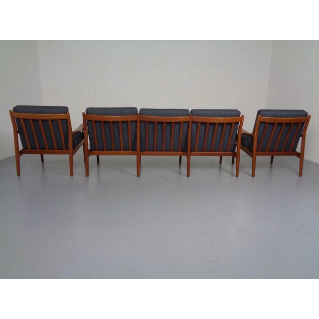 Pair of armchairs and a 3-person sofa by Svend Åge Eriksen for Glostrup from the 1960s. Completely refurbished. Cushion...