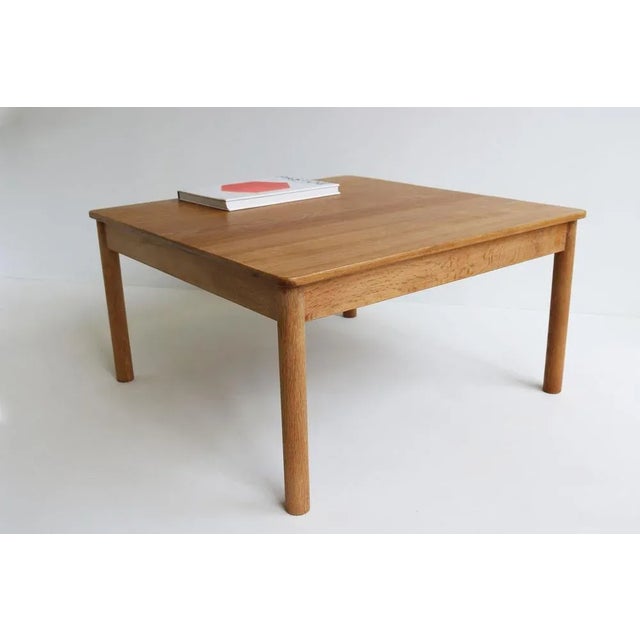 Wood Large Oak Coffee Table by Borge Mogensen for Fredericia, 1950 For Sale - Image 7 of 12