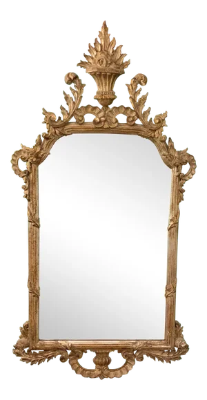 Antique Italian Carved Gilt Wood Mirror