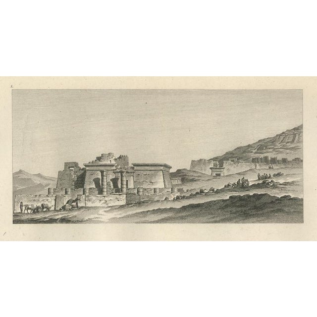 Temple Ruins at Thebes with Architectural Plan, 1802, Paper For Sale - Image 4 of 11