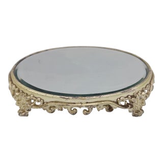 Vintage French Plateau Mirrored Tray For Sale