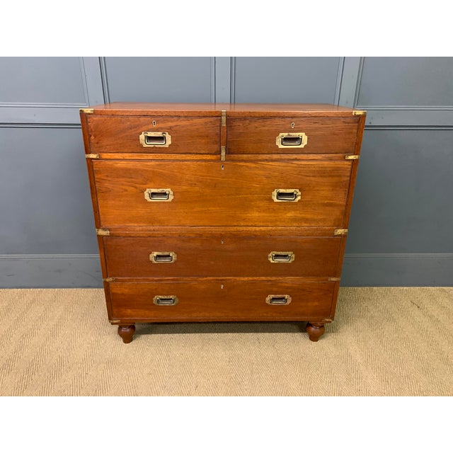Late 19th Century Victorian Teak Military Chest by Army & Navy, 1885 For Sale - Image 5 of 16