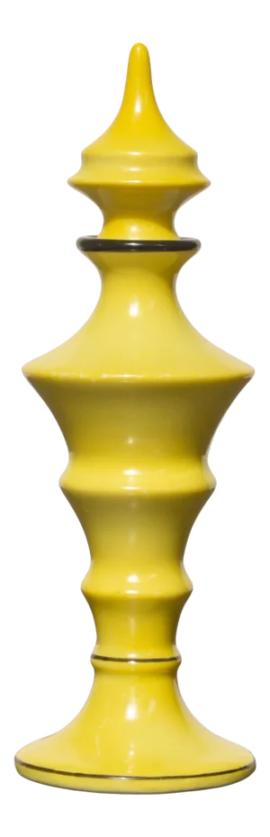 Vintage 1940s Yellow Bavarian Perfume Bottle With Glass Wand