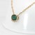 4.9ct Emerald and Diamond Pendant Necklace: Solid 14k Gold With Attached Chain For Sale In Columbus - Image 6 of 9