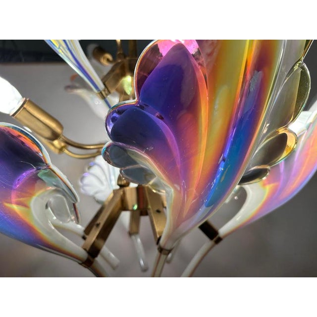 Wings of Freedom Chandelier in Murano Glass by Franco Luce, 1980s For Sale - Image 11 of 15